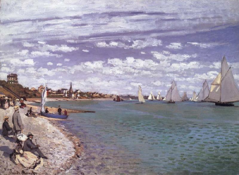 Claude Monet Regatta at Sainte-Adresse France oil painting art